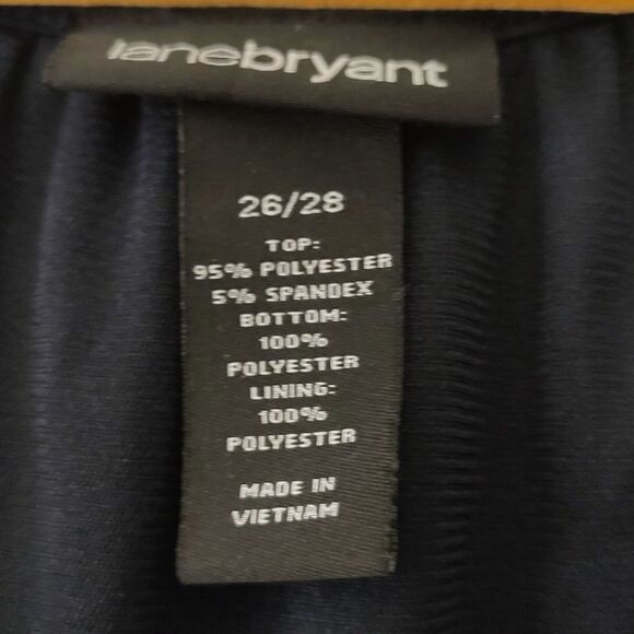 Lane Bryant  solid and pattern print dress  Sz 26/28 - Picture 4 of 5